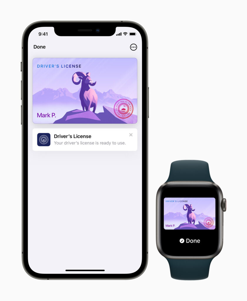 Apple Wallet Digital ID screen for iPhone and wallet