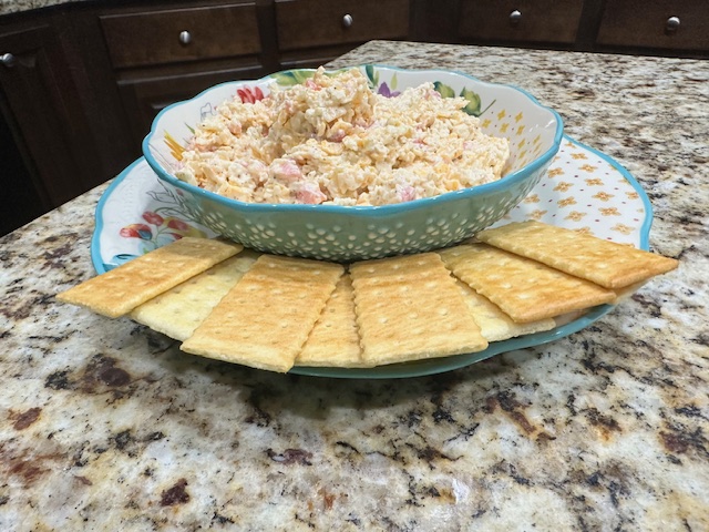 Homemade pimento cheese